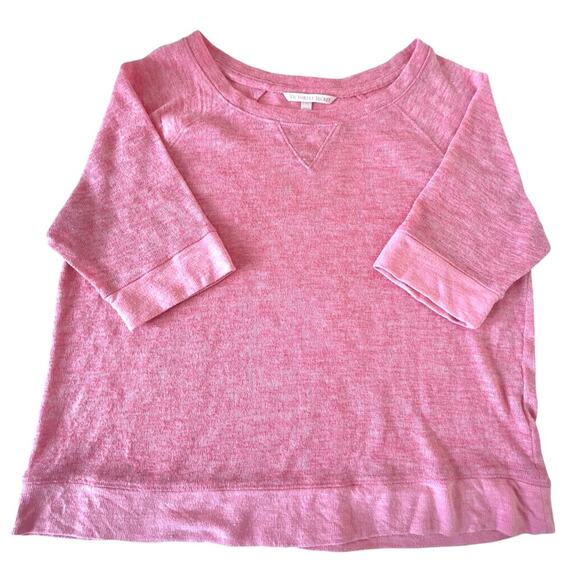 Victoria’s Secret Sweater Sz S Women's Loose Knit Half Sleeve Heathered Pink - Picture 1 of 9